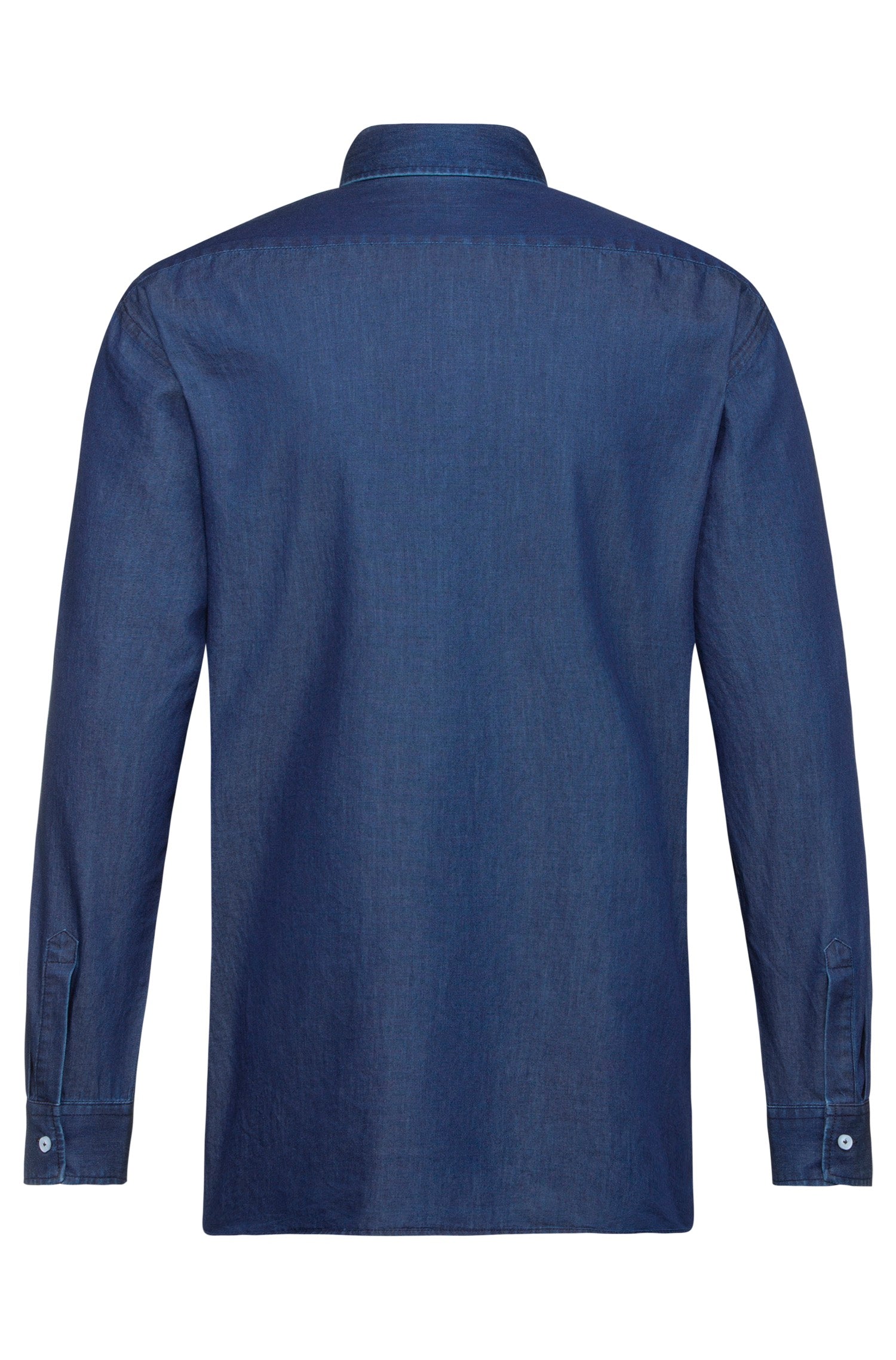 Herren Bauwollhemd 67232 denim blue