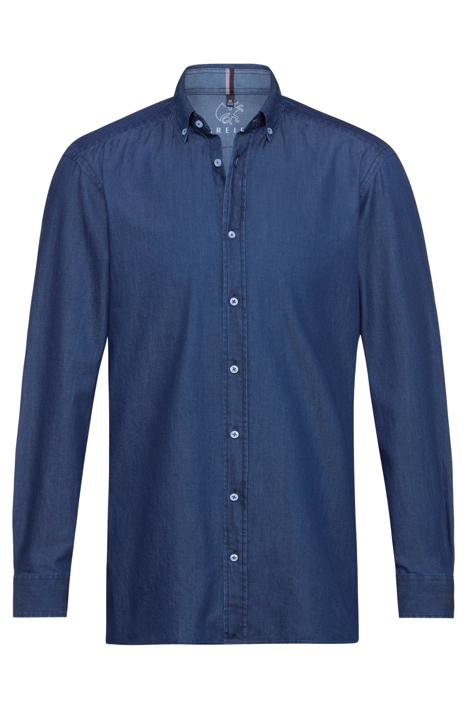 Herren Bauwollhemd 67232 denim blue von Greiff bei workers friend