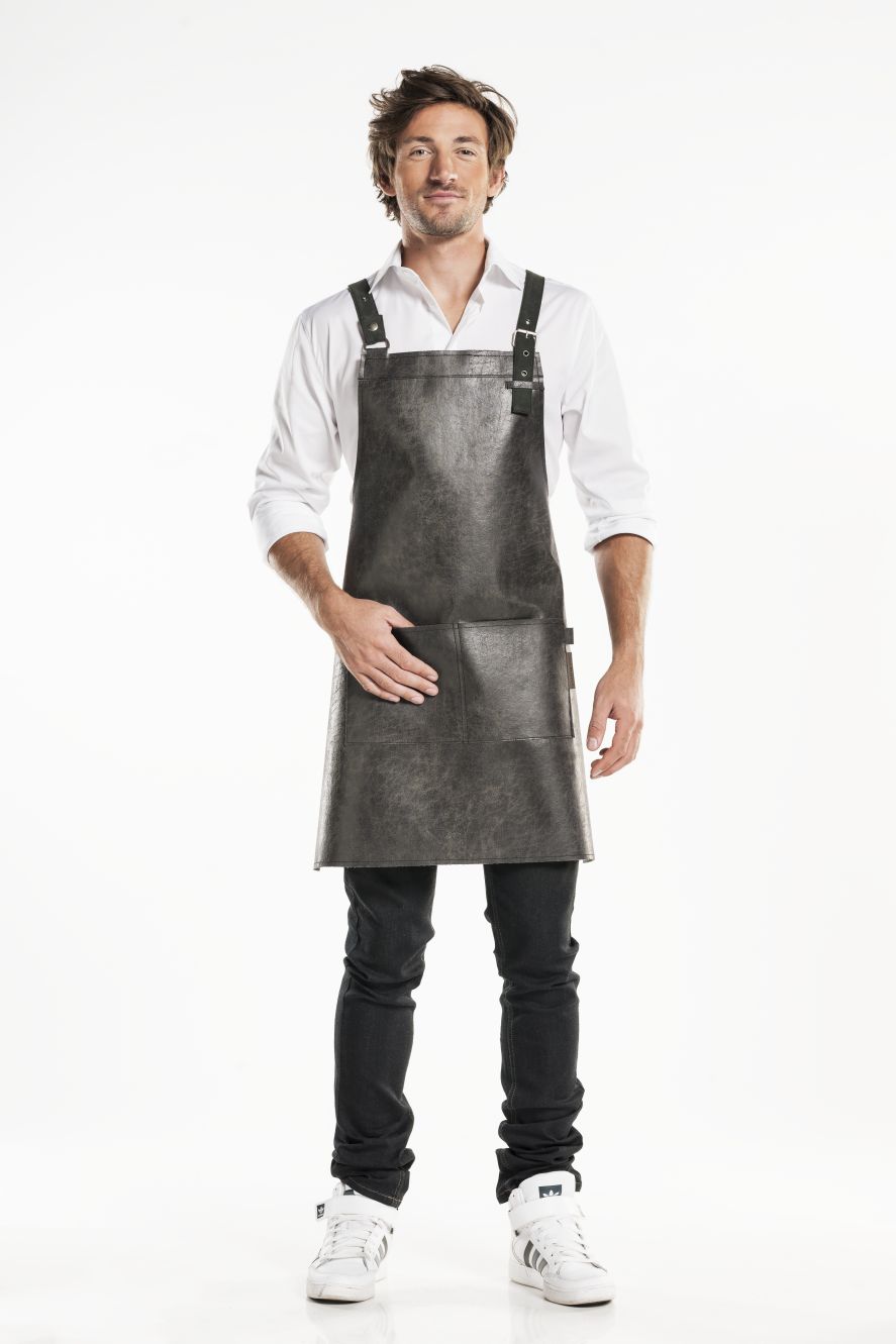 Leder Latzschürze Fusion 675 mit Kreuzbindung von Chaud devant bei workers friend bestellen