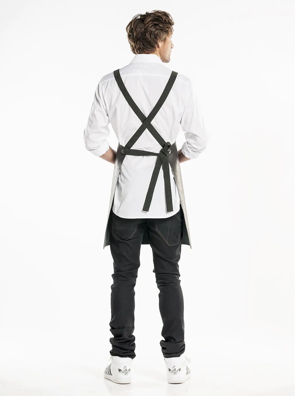 Leder Latzschürze Fusion mit Kreuzbindung