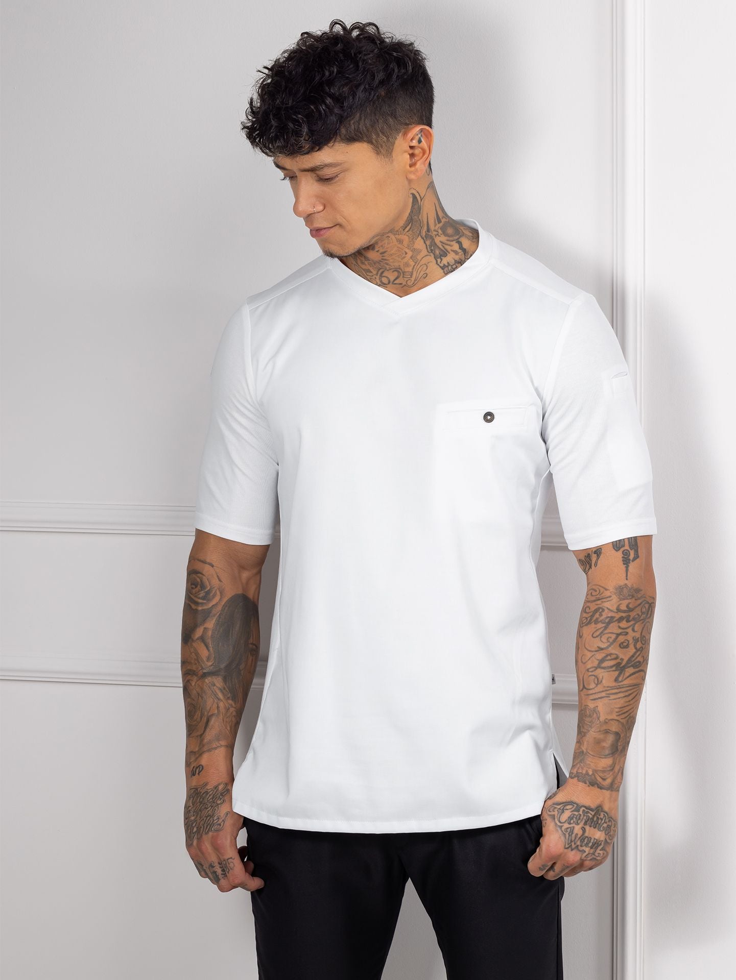 Edles Gastro Shirt Ferre 8001 weiß von Le Nouveau Cehr bei workers friend bestellen
