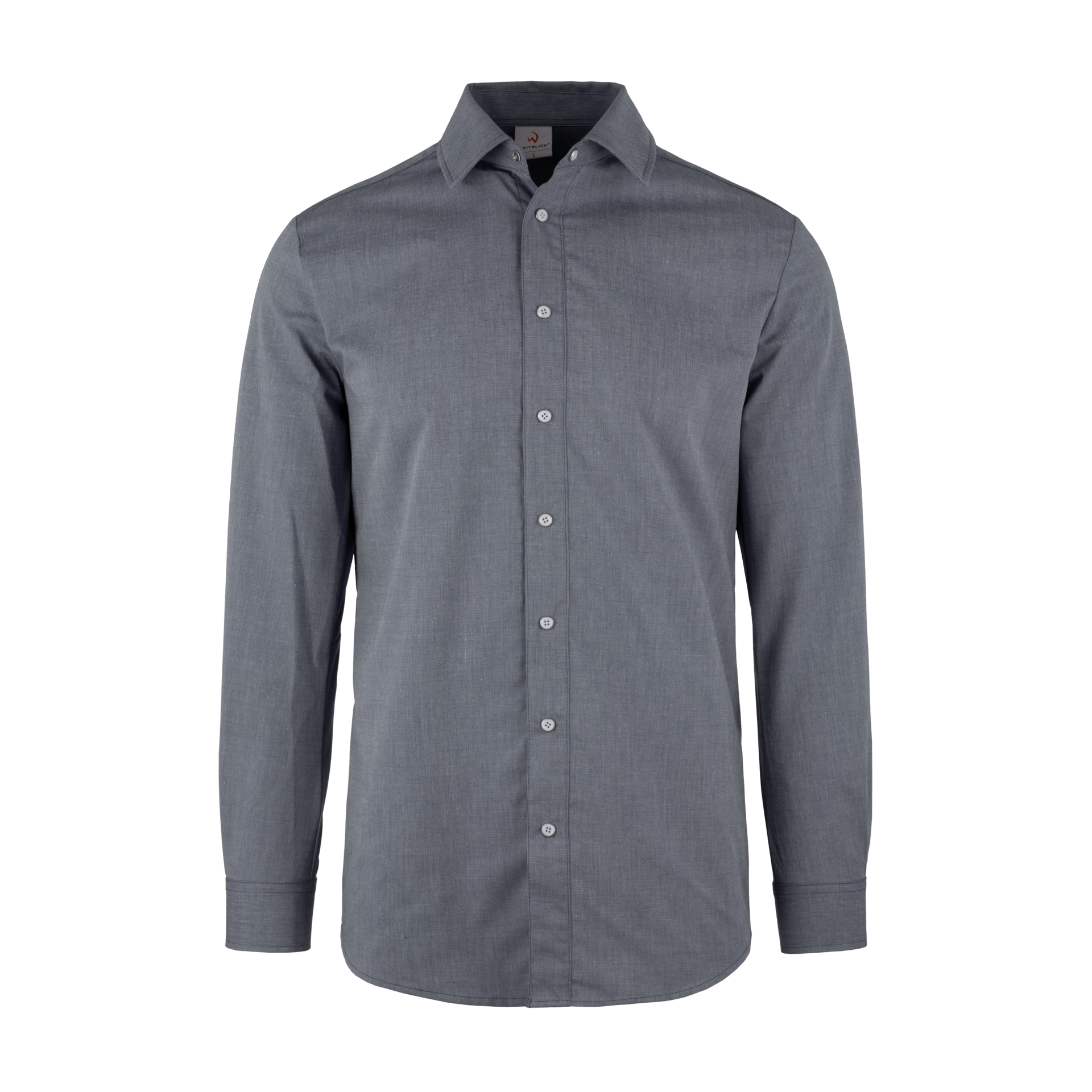 Herren Hemd 92081 Melange mit Druckknöpfen