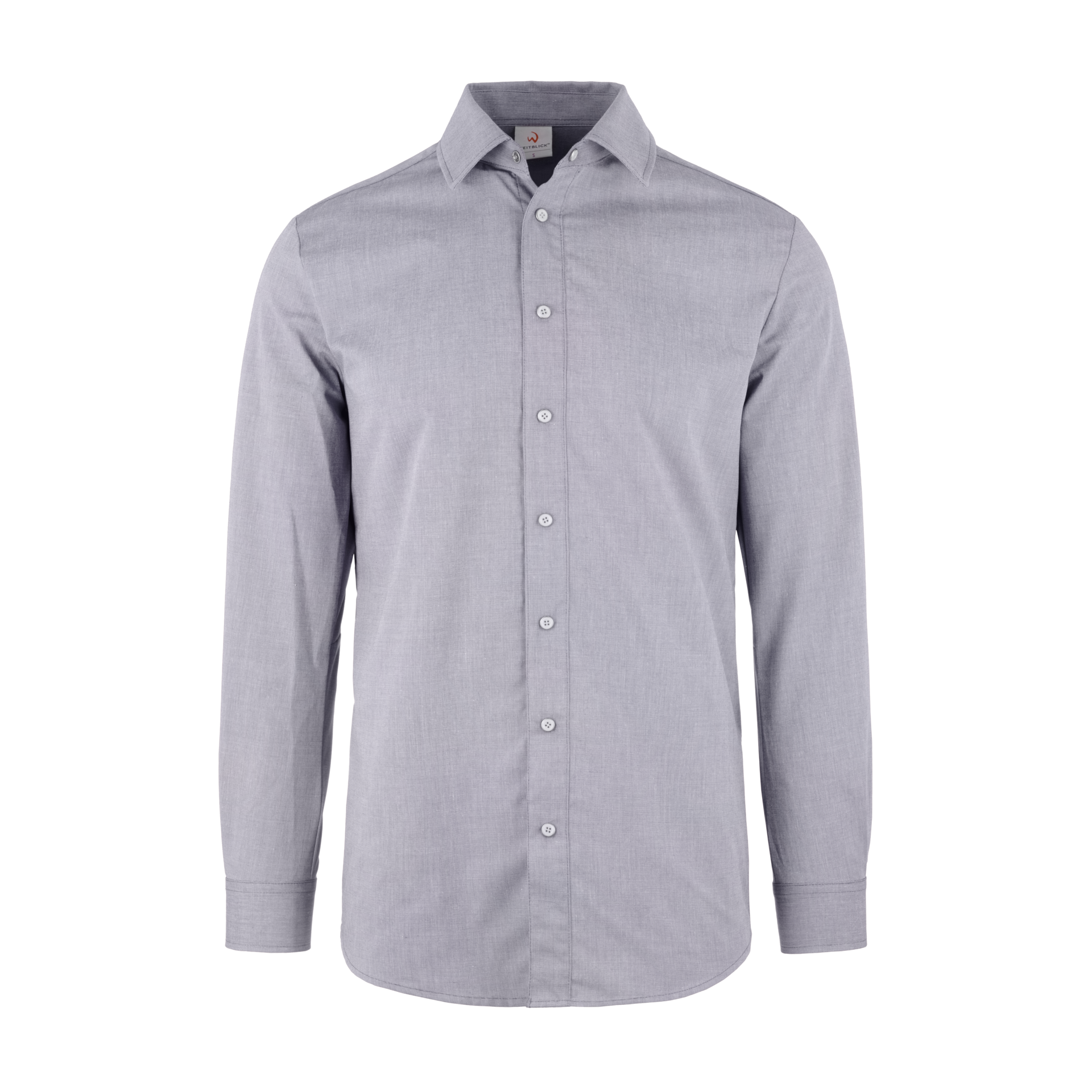 Herren Hemd 92081 Melange mit Druckknöpfen