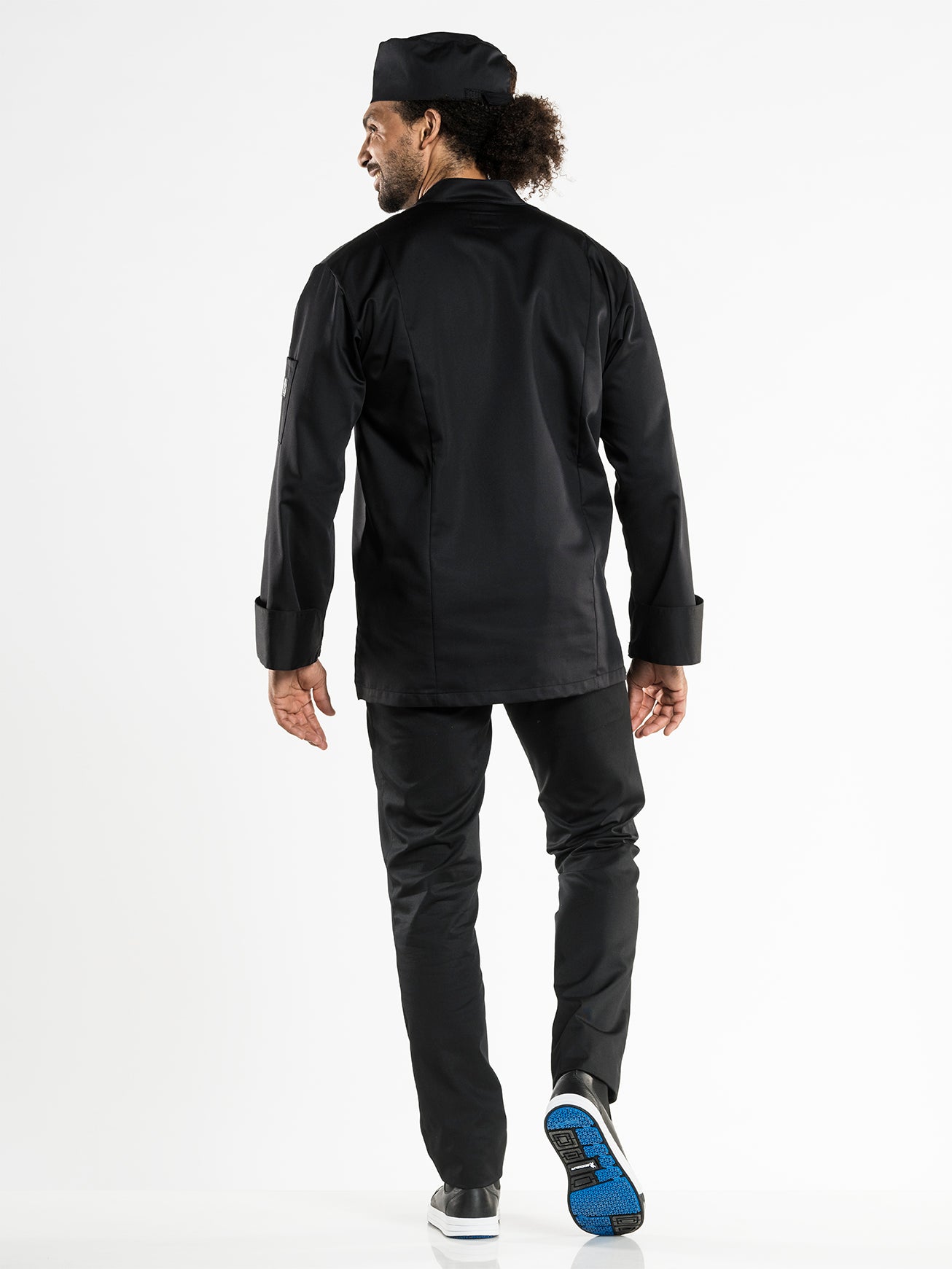 Chef Jacket Monza Black mit Reißverschluss