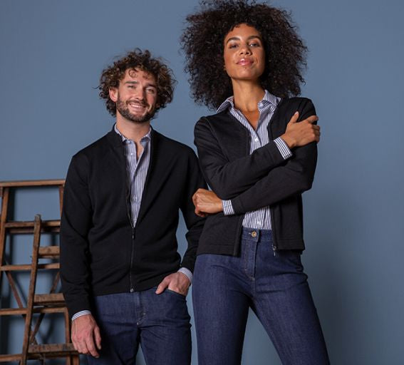 Herren Strickjacke 6042 mit Reißverschluss von Greiff