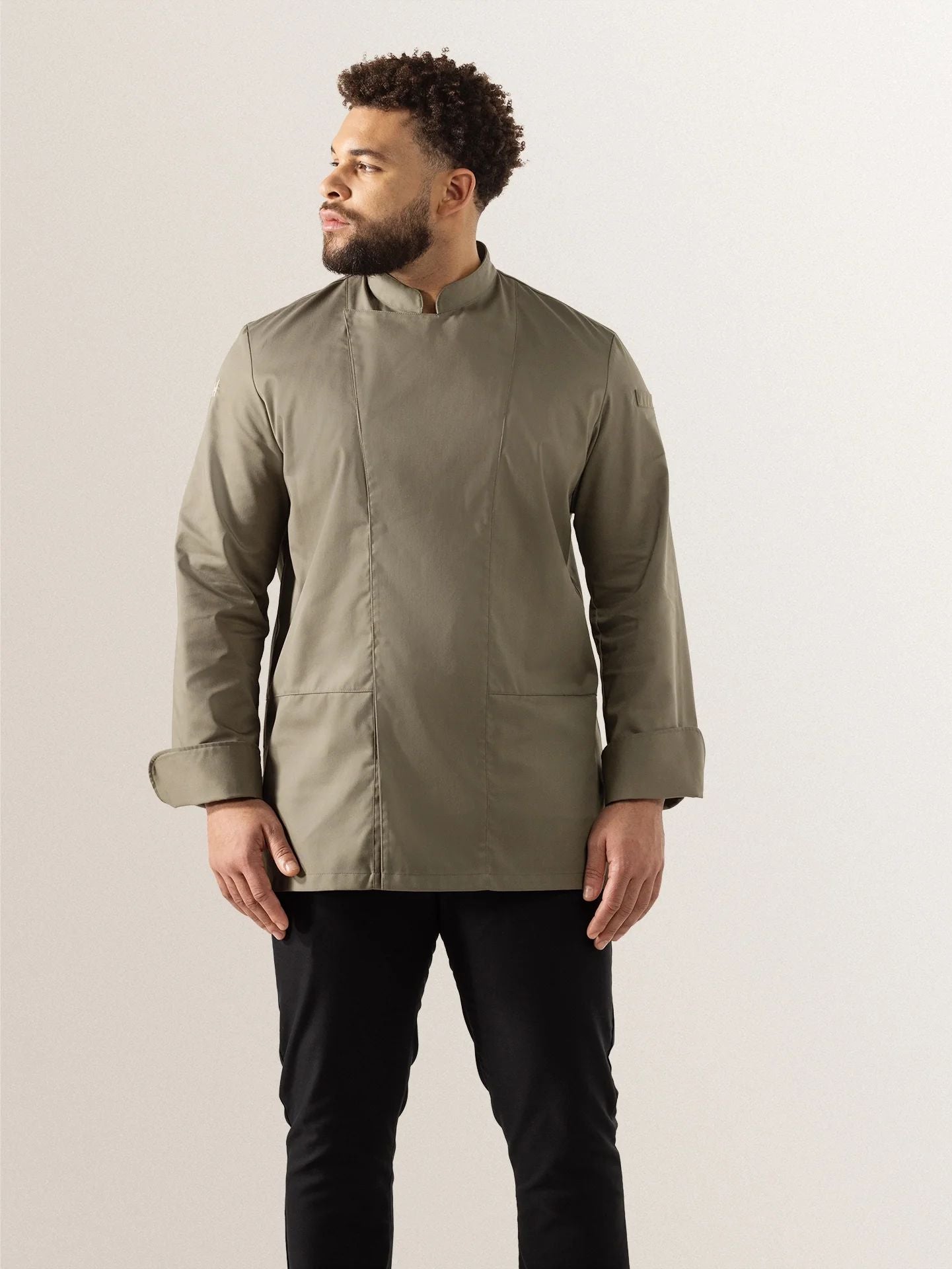 Klassische Druckknopfjacke Dave olive von Le Nouveau Chefbei workers friend bestellen