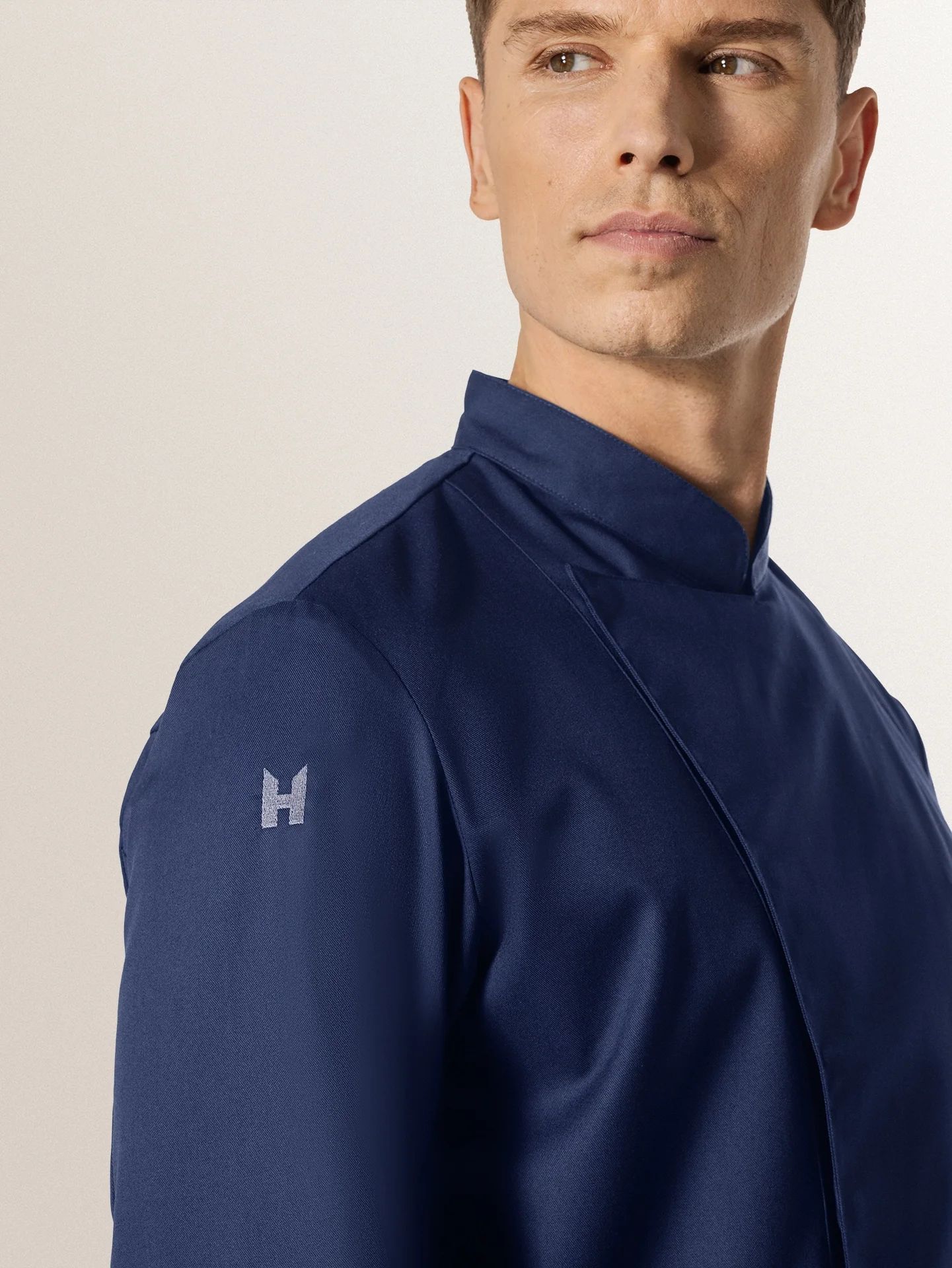 Klassische Druckknopfjacke Dave navy von Le Nouveau Chefbei workers friend bestellen