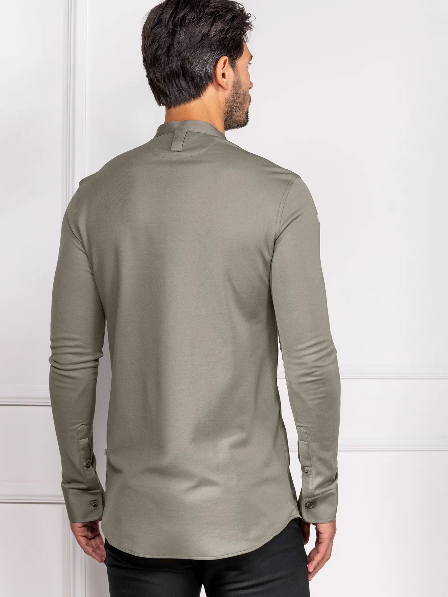 Herren Stretch-Hemd Lucas mit Stehkragen