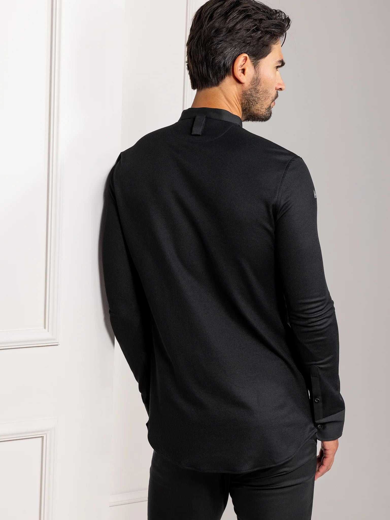 Herren Stretch-Hemd Lucas mit Stehkragen