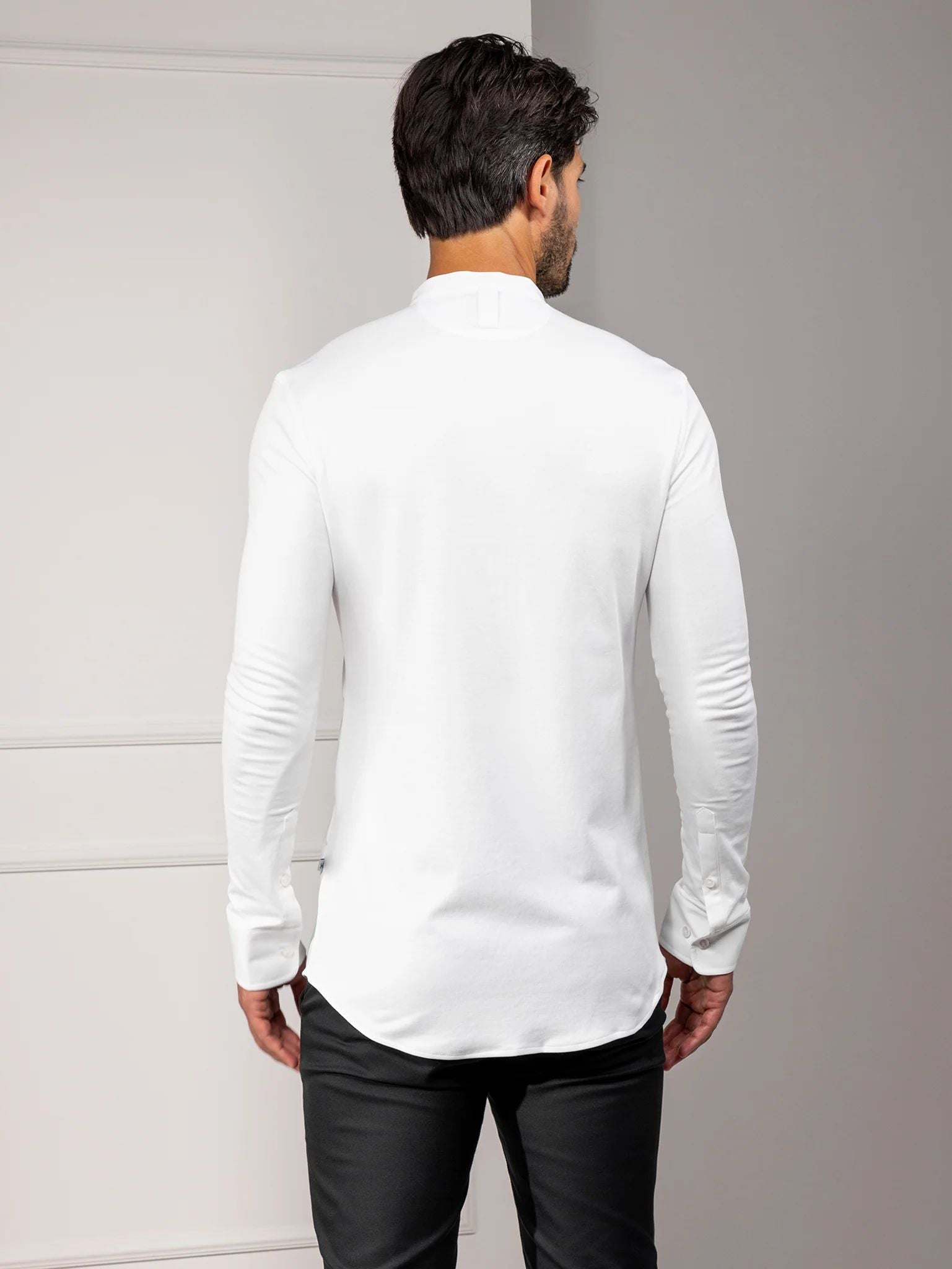 Herren Stretch-Hemd Lucas mit Stehkragen