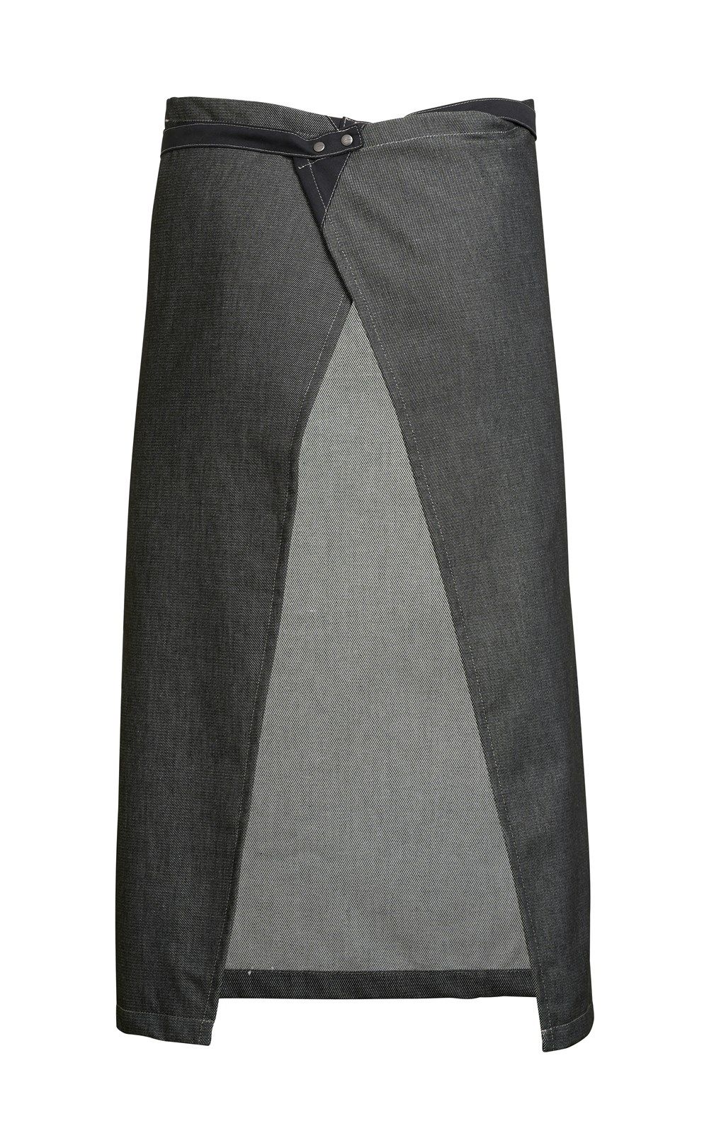 Raw Bistro-Schürze 30393 grau mit Canvas-Details