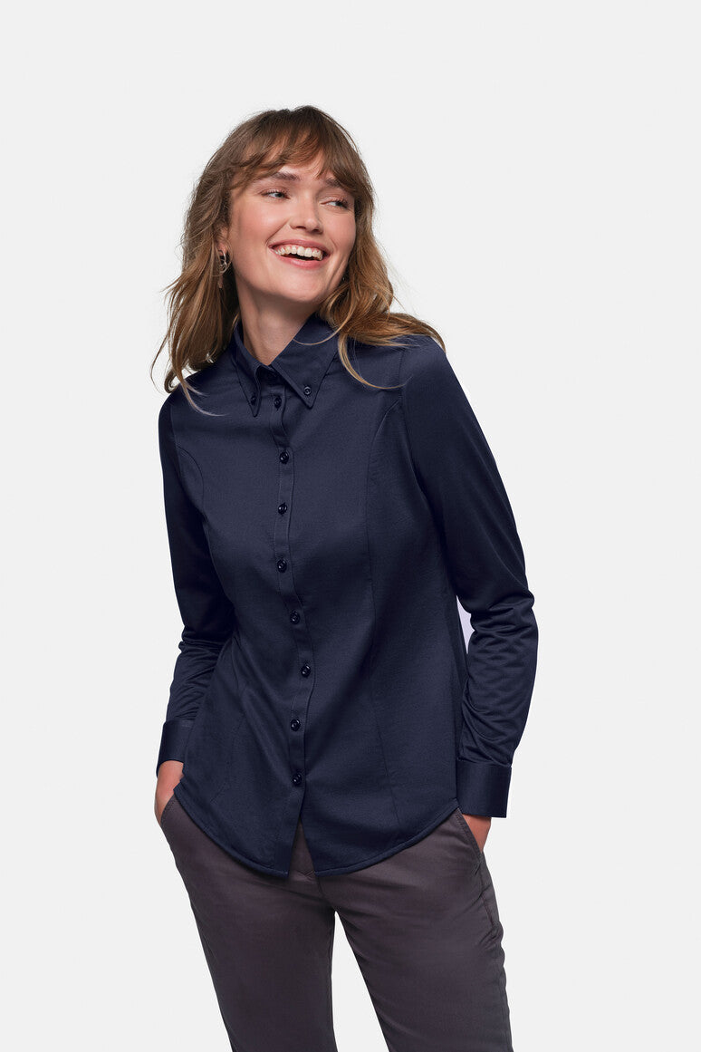 Natural Stretch Bluse 129 Button Down