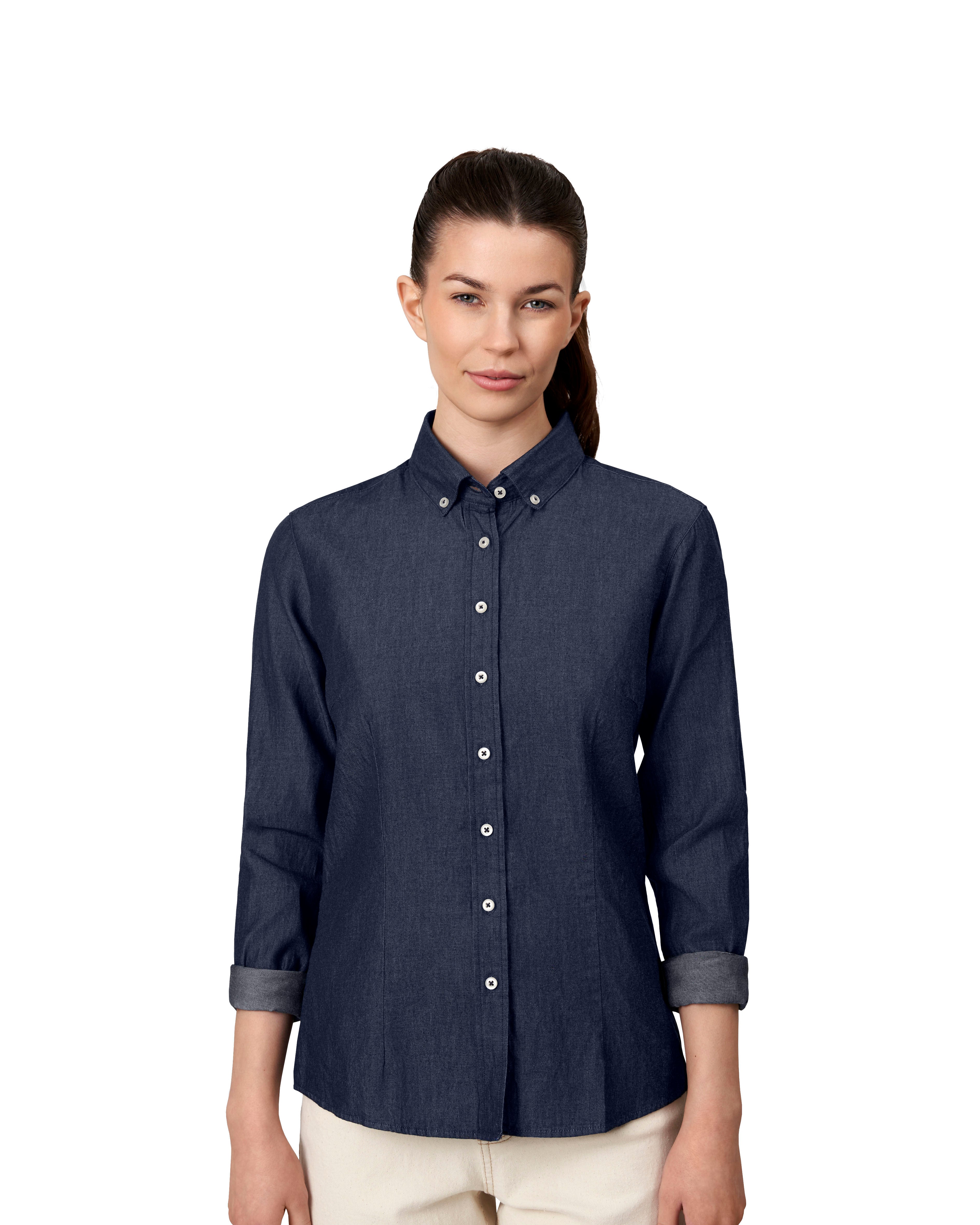 Soft Denim Bluse S770 von Seven Seas