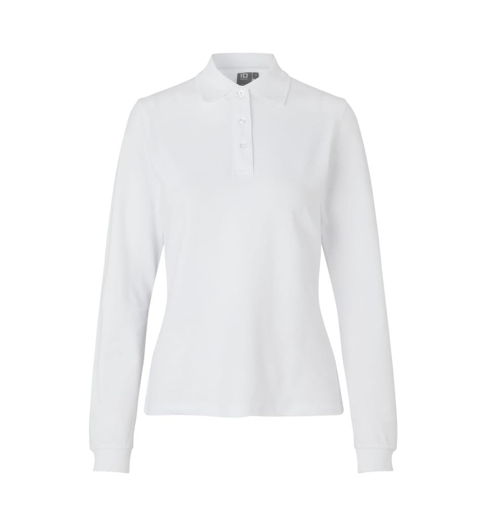 ID Damen Polo Baumwoll-Stretch 0545 Longsleeve