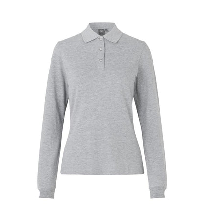ID Damen Polo Baumwoll-Stretch 0545 Longsleeve