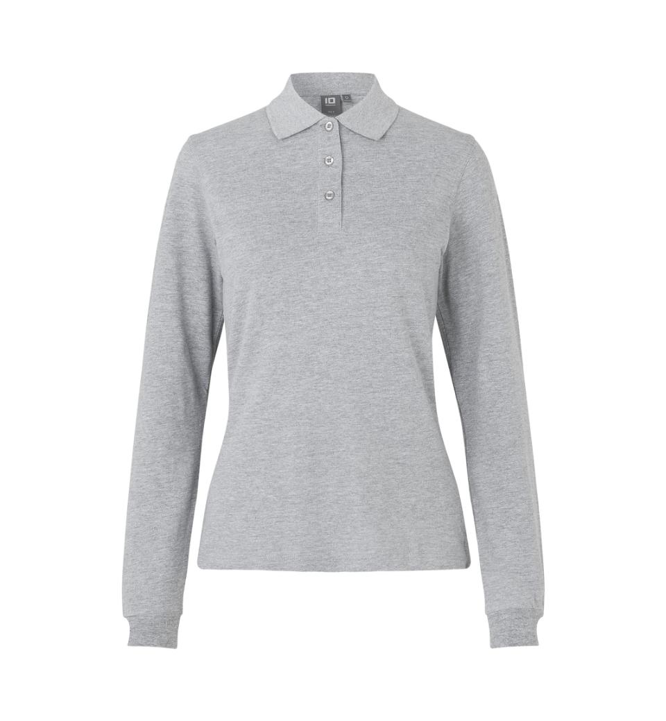 ID Damen Polo Baumwoll-Stretch 0545 Longsleeve