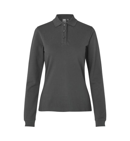 ID Damen Polo Baumwoll-Stretch 0545 Longsleeve