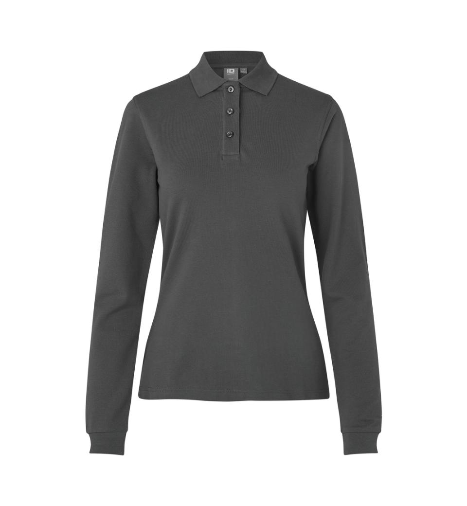 ID Damen Polo Baumwoll-Stretch 0545 Longsleeve