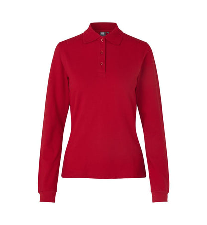 ID Damen Polo Baumwoll-Stretch 0545 Longsleeve