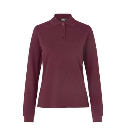ID Damen Polo Baumwoll-Stretch 0545 Longsleeve