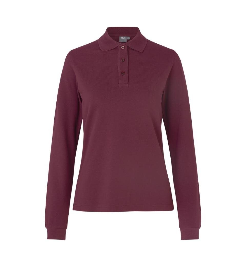 ID Damen Polo Baumwoll-Stretch 0545 Longsleeve