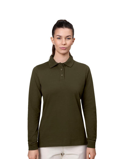 ID Damen Polo Baumwoll-Stretch 0545 Longsleeve
