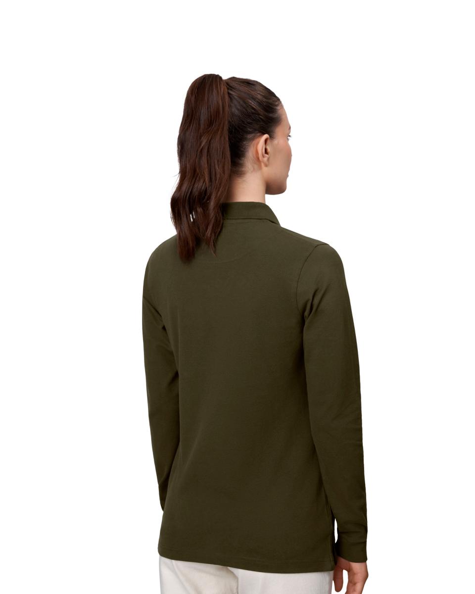 ID Damen Polo Baumwoll-Stretch 0545 Longsleeve
