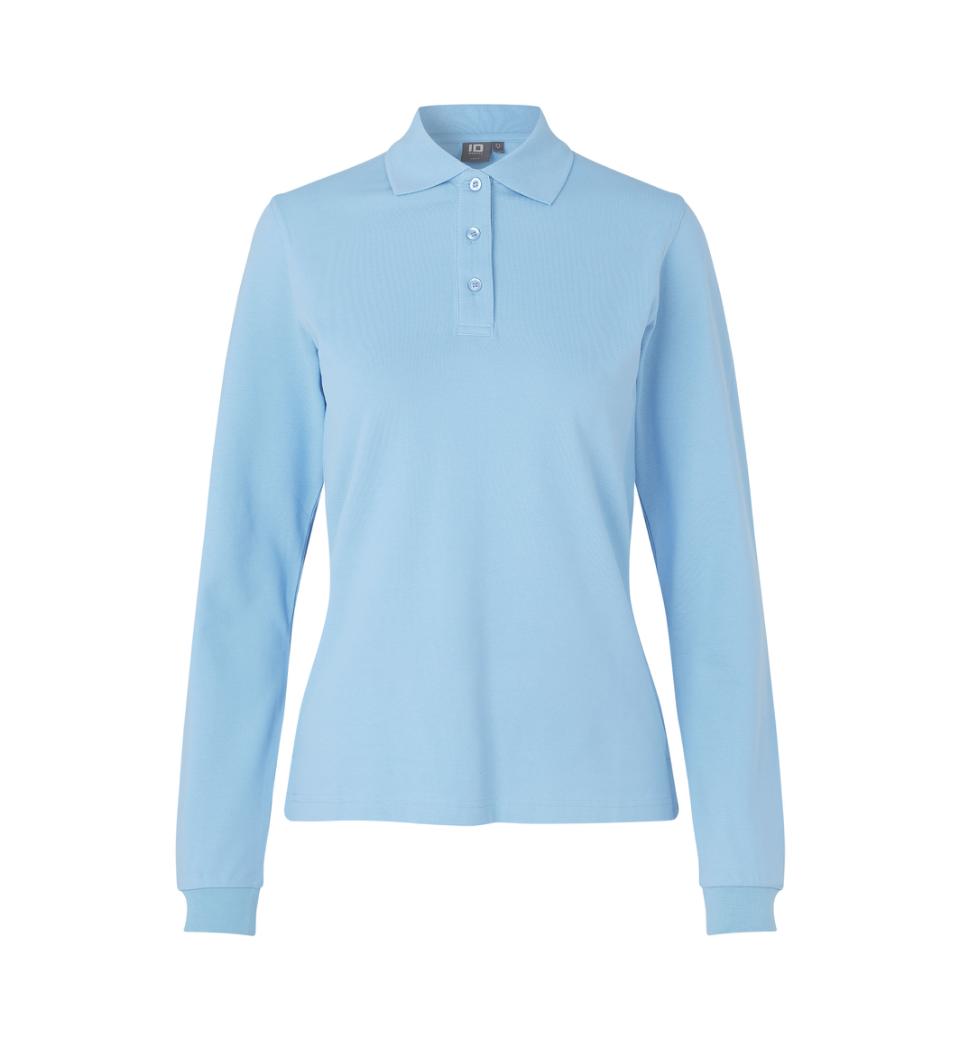 ID Damen Polo Baumwoll-Stretch 0545 Longsleeve