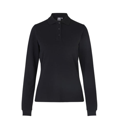 ID Damen Polo Baumwoll-Stretch 0545 Longsleeve