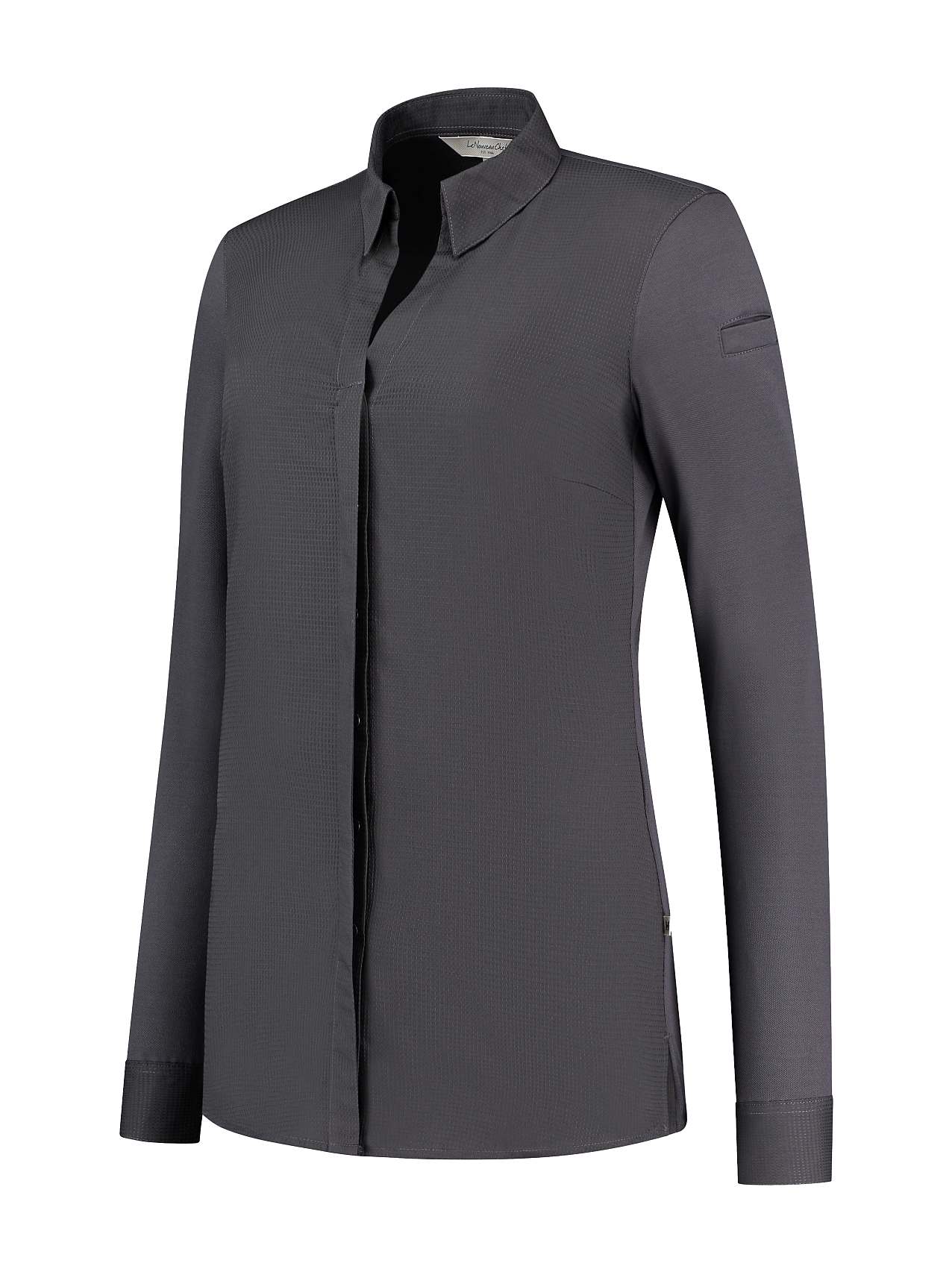 SALE Damen Kochhemd 2112 Sophie dunkelgrau Gr. M