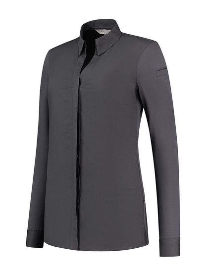 SALE Damen Kochhemd 2112 Sophie dunkelgrau Gr. M