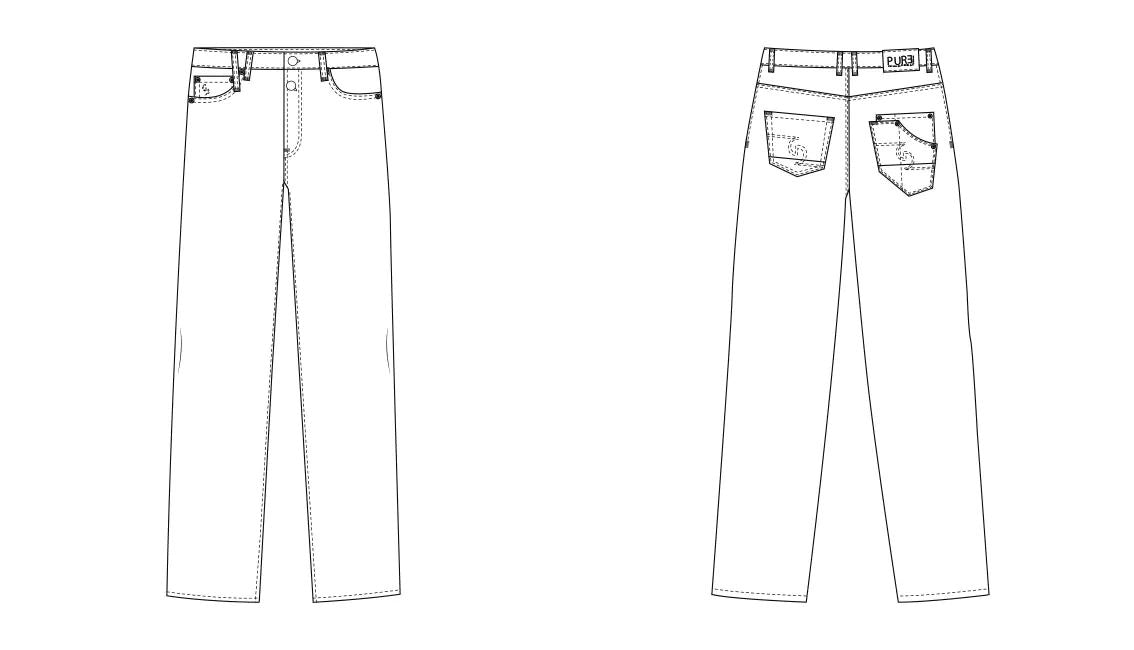 Jeans Blue Denim Stretch von Chaud Devant