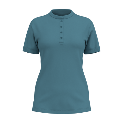 Damen Polo-Shirt 44123 mit Stehkragen