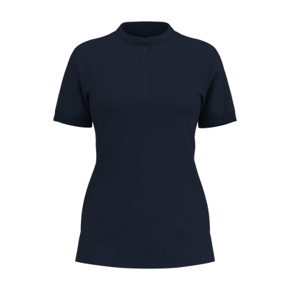 Damen Polo-Shirt 44123 mit Stehkragen