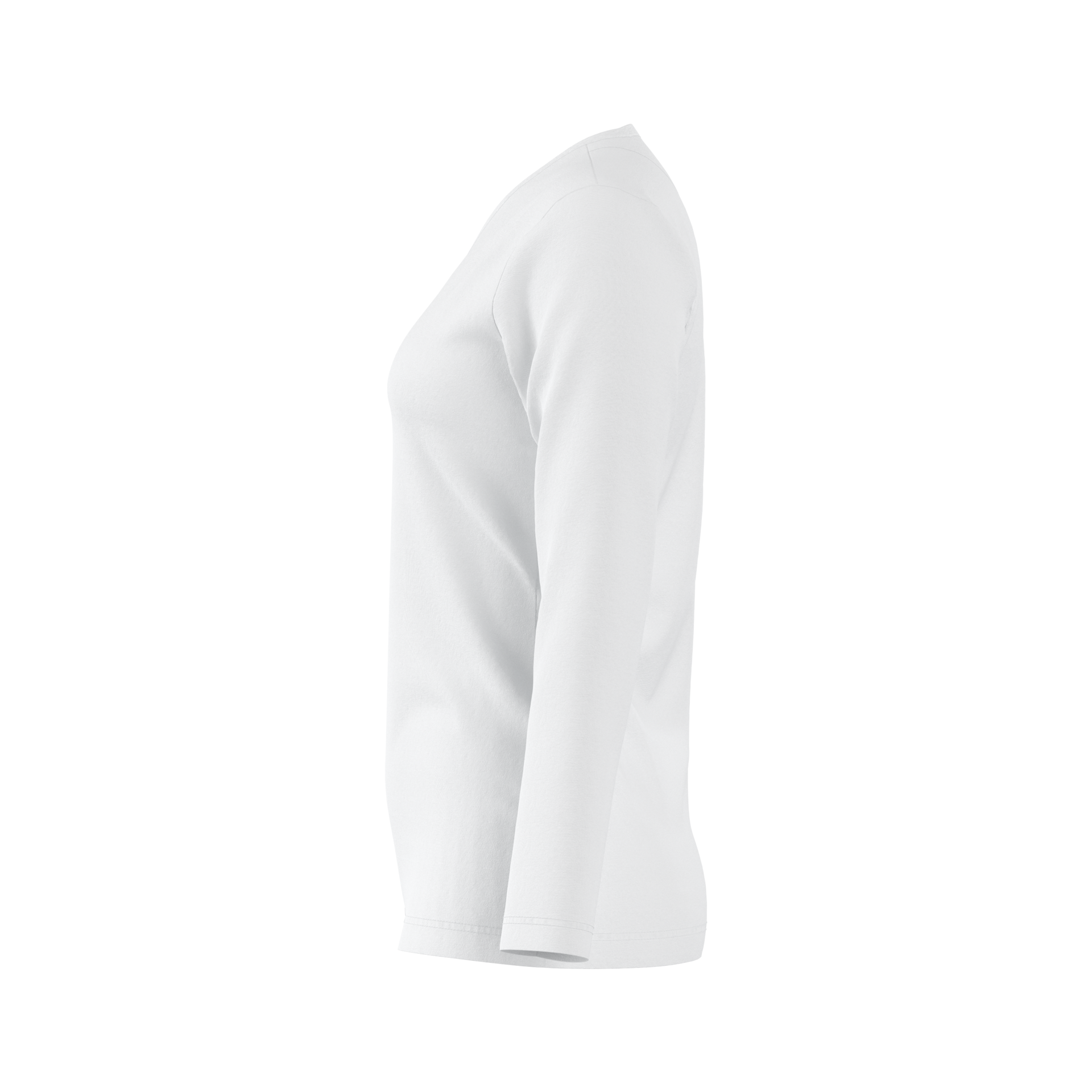 Damen Langarm T-Shirt 44152 mit V-Ausschnitt
