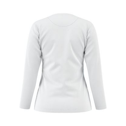Damen Langarm T-Shirt 44152 mit V-Ausschnitt