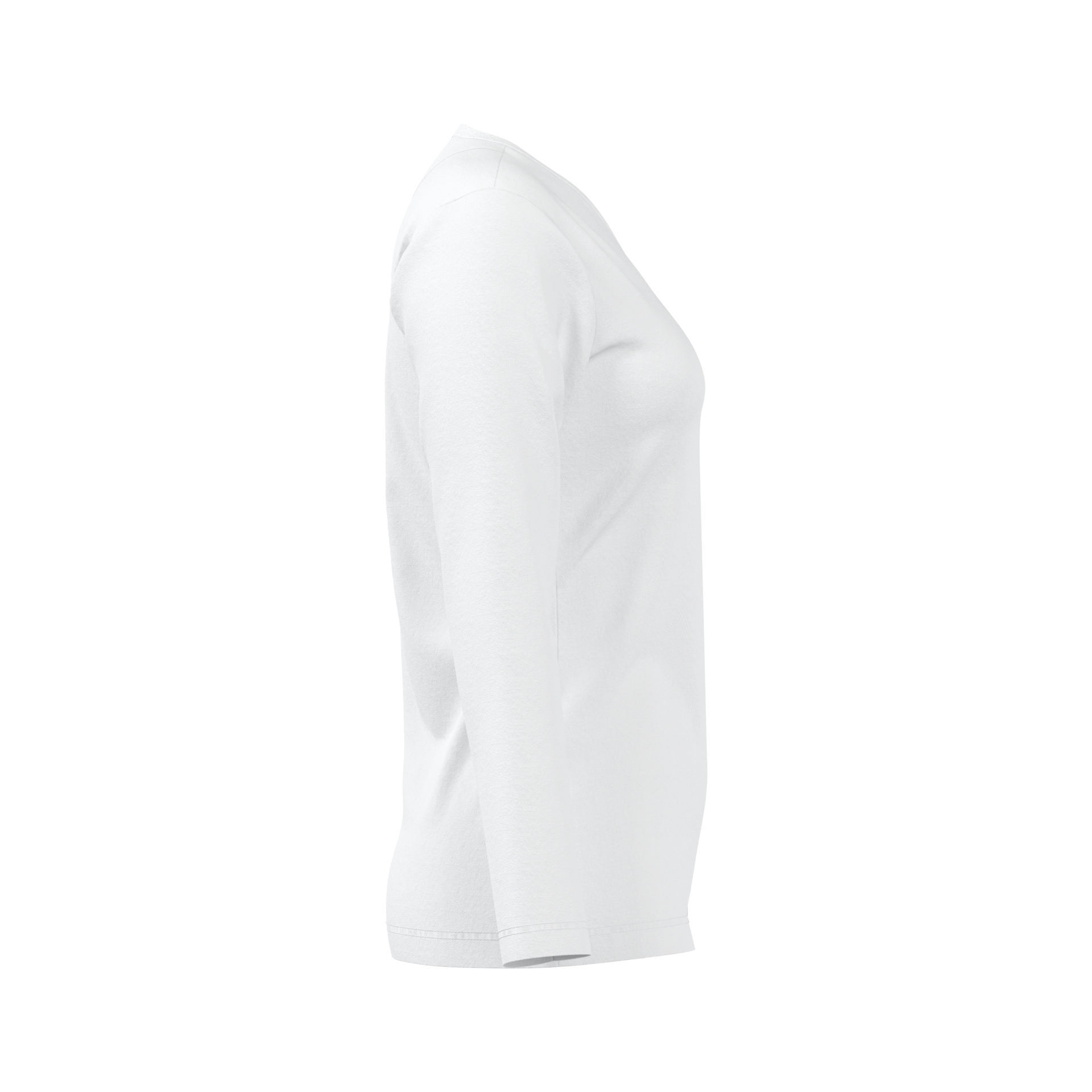Damen Langarm T-Shirt 44152 mit V-Ausschnitt