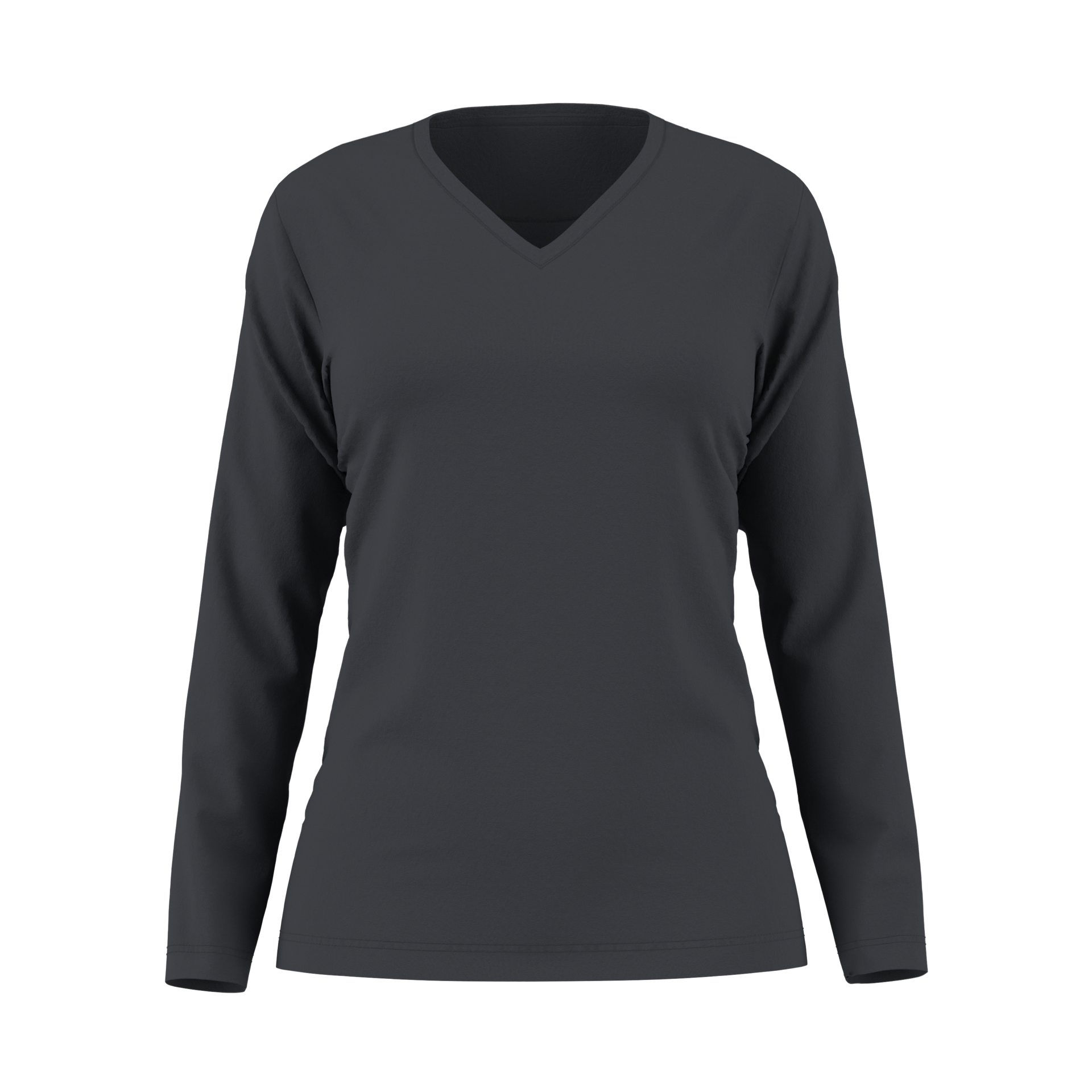 Damen Langarm T-Shirt 44152 mit V-Ausschnitt