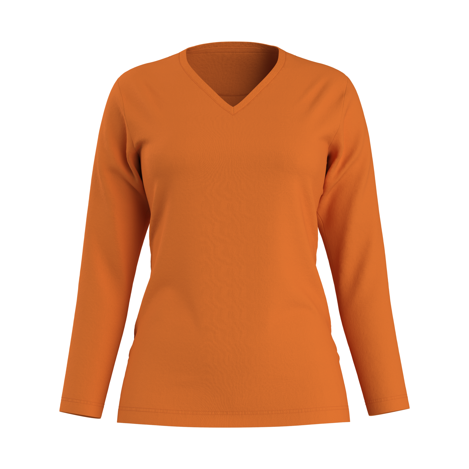 Damen Langarm T-Shirt 44152 mit V-Ausschnitt