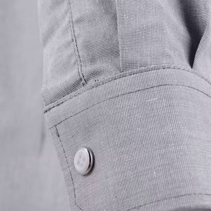 Damen-Bluse 48081 Melange mit edlen Druckknöpfen