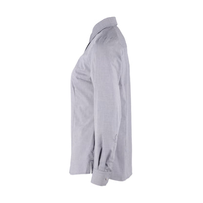 Damen-Bluse 48081 Melange mit edlen Druckknöpfen