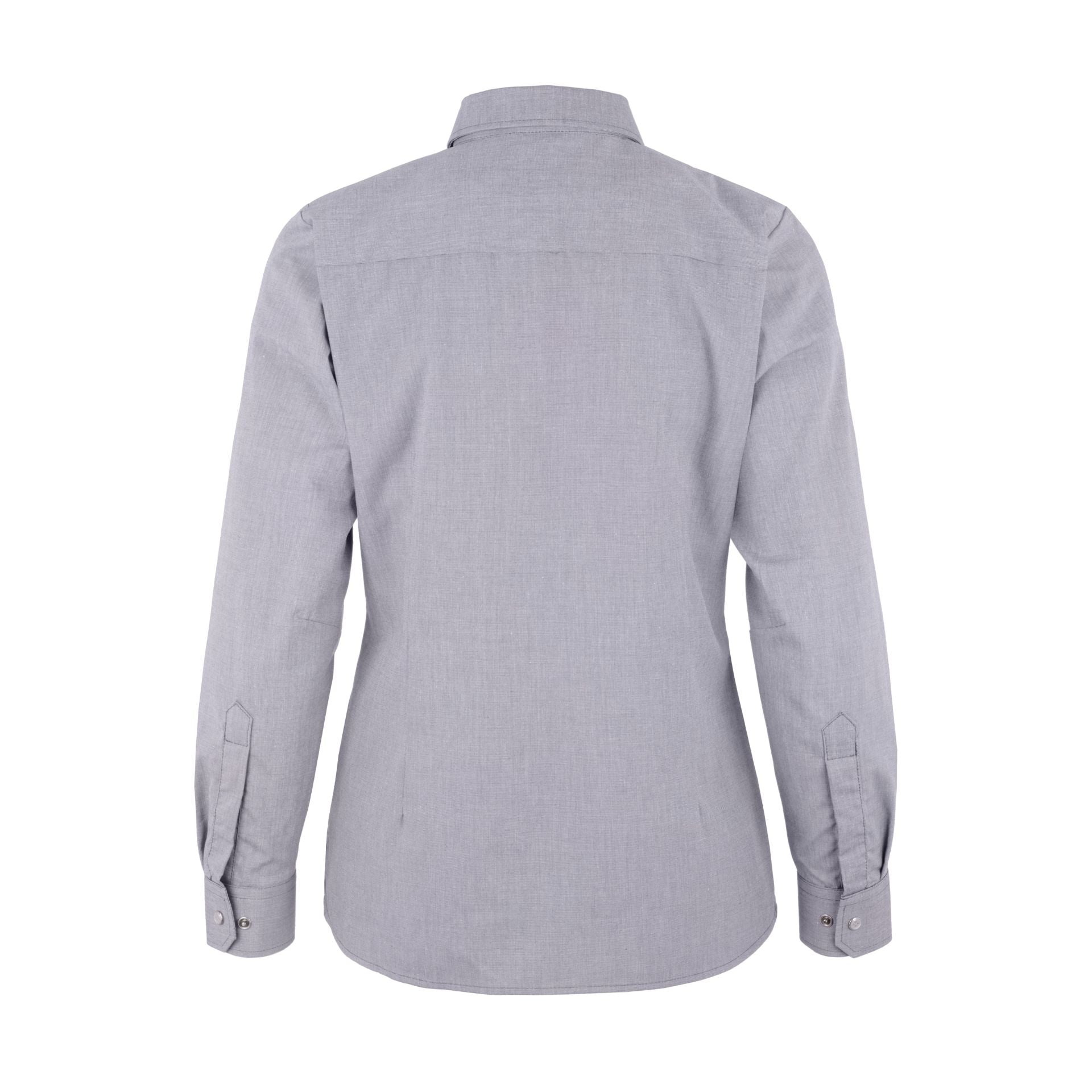 Damen-Bluse 48081 Melange mit edlen Druckknöpfen