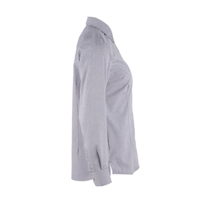 Damen-Bluse 48081 Melange mit edlen Druckknöpfen
