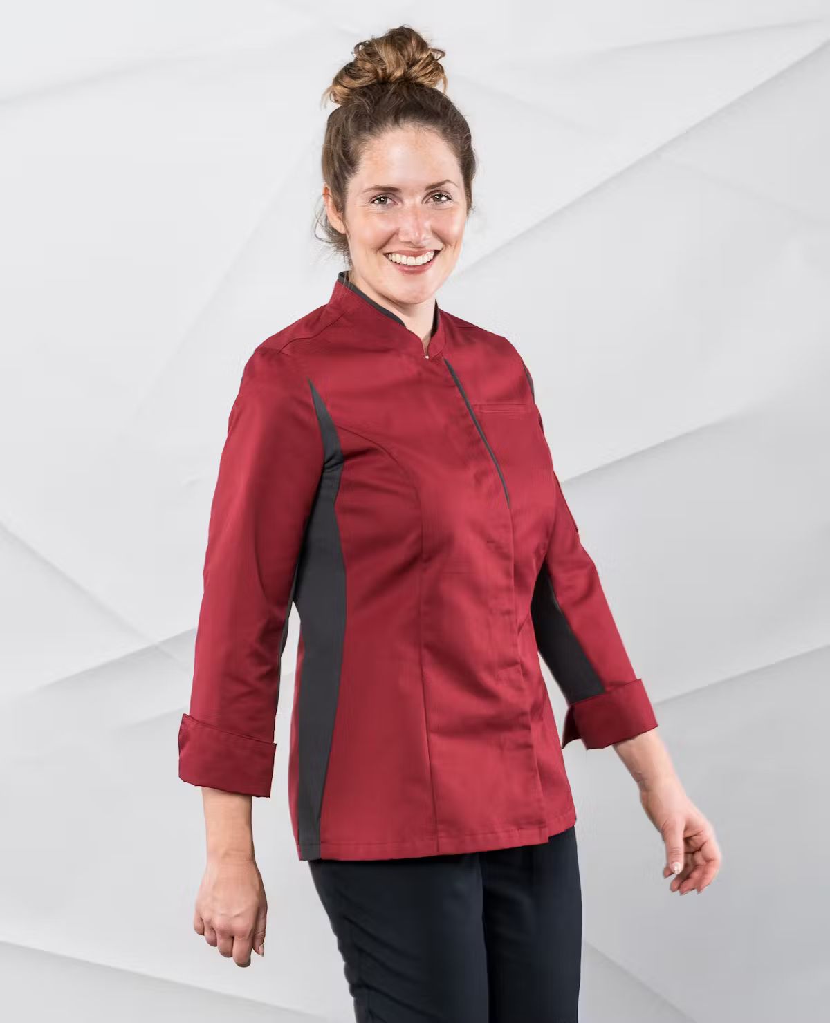 Damen Koch-und Servicejacke 4914 mit Stretcheinsatz
