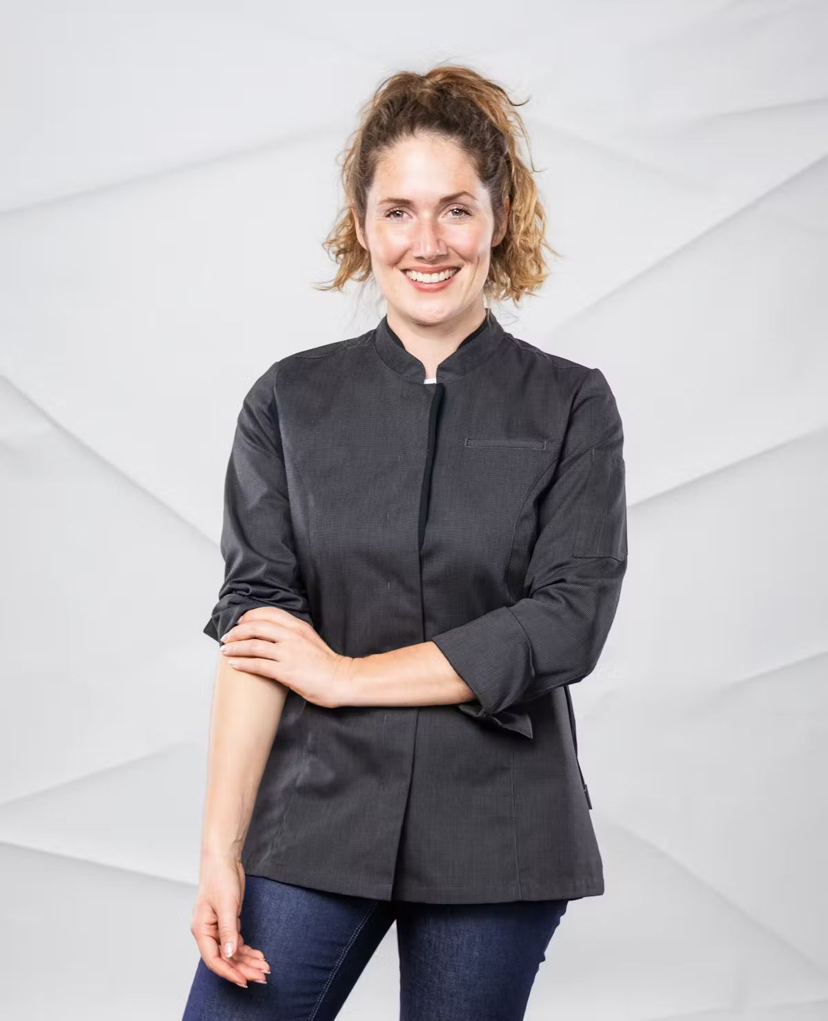 Damen Koch-und Servicejacke 4914 mit Stretcheinsatz