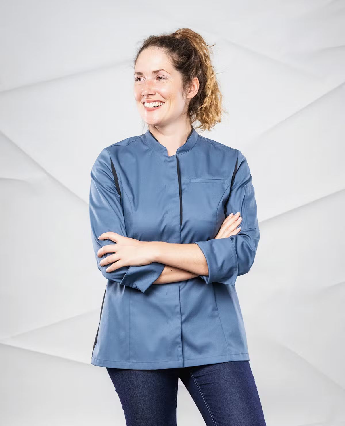 Damen Koch-und Servicejacke 4914 mit Stretcheinsatz