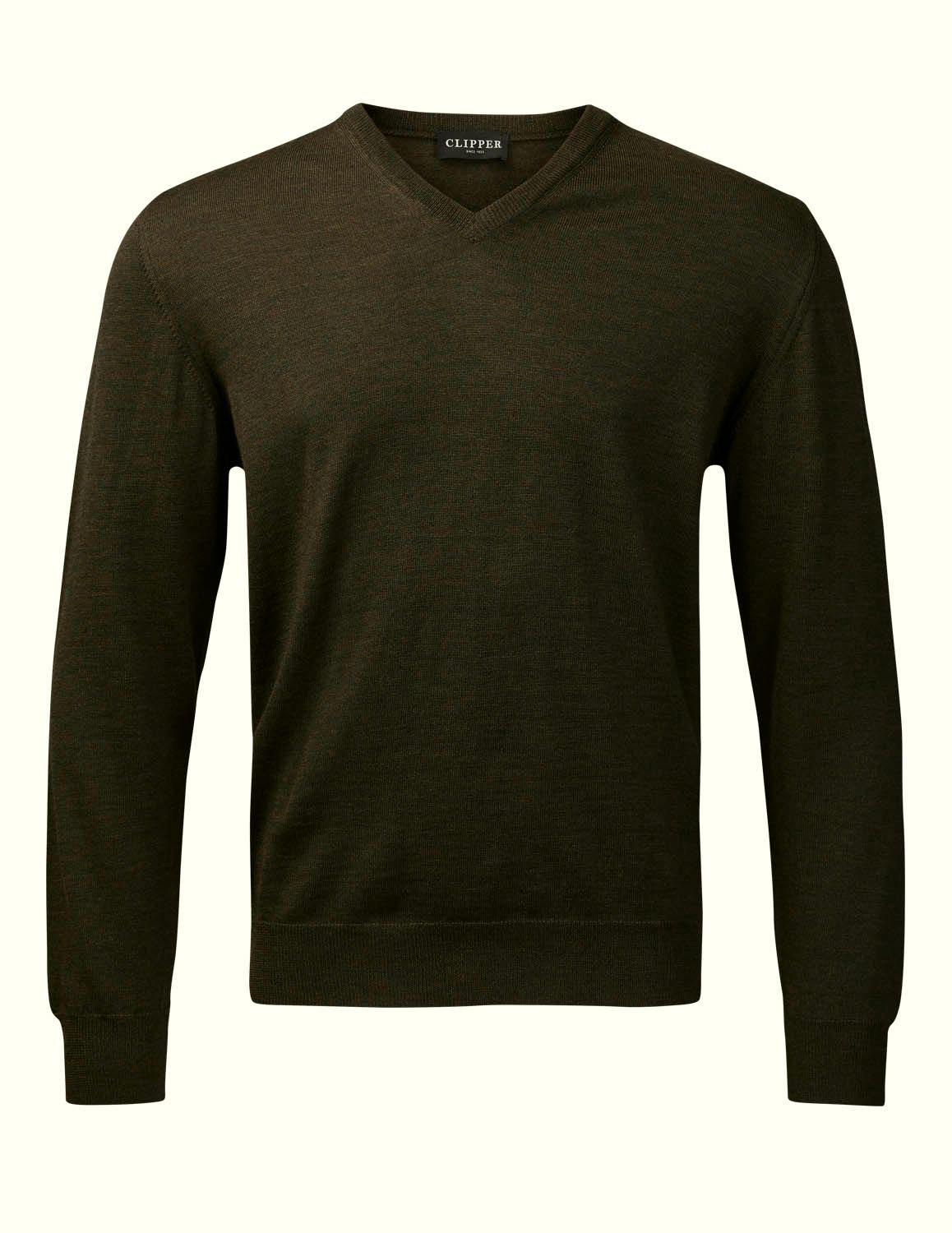 Merino V-Pullover 50102 Milan von Clipper