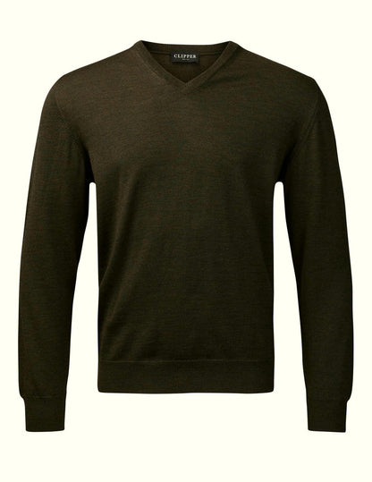 Merino V-Pullover 50102 Milan von Clipper