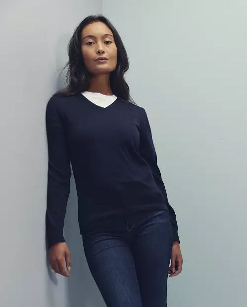 Merino Damen Feinstrick-Strickpulli 51017 Milan