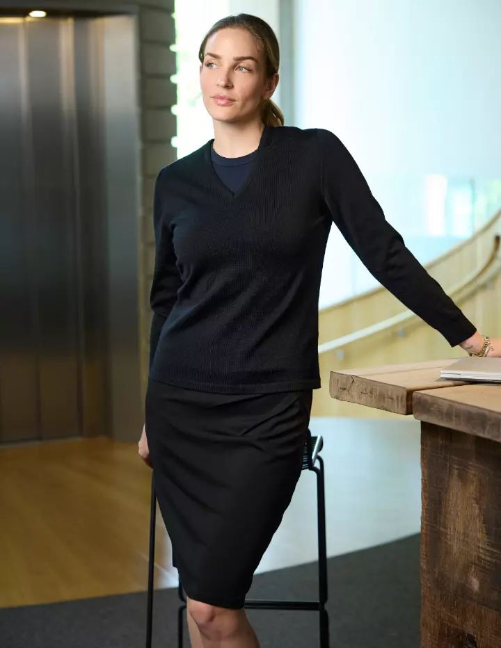 Merino Damen Feinstrick-Strickpulli 51017 Milan
